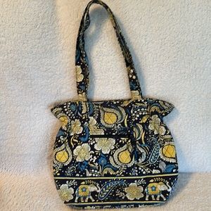 Vera Bradley purse. Midsize quilted material. Light weight. Black with design.